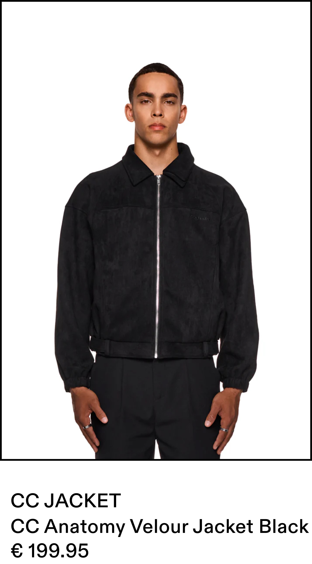 CC Anatomy Velour Jacket Black