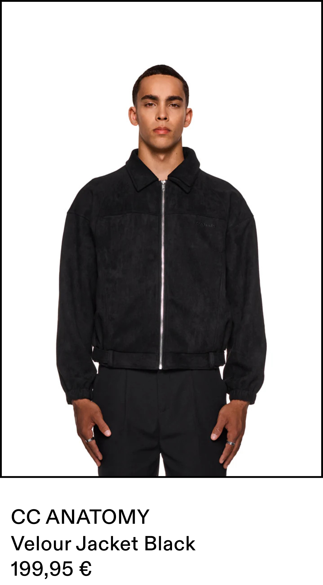 CC Anatomy Velour Jacket Black