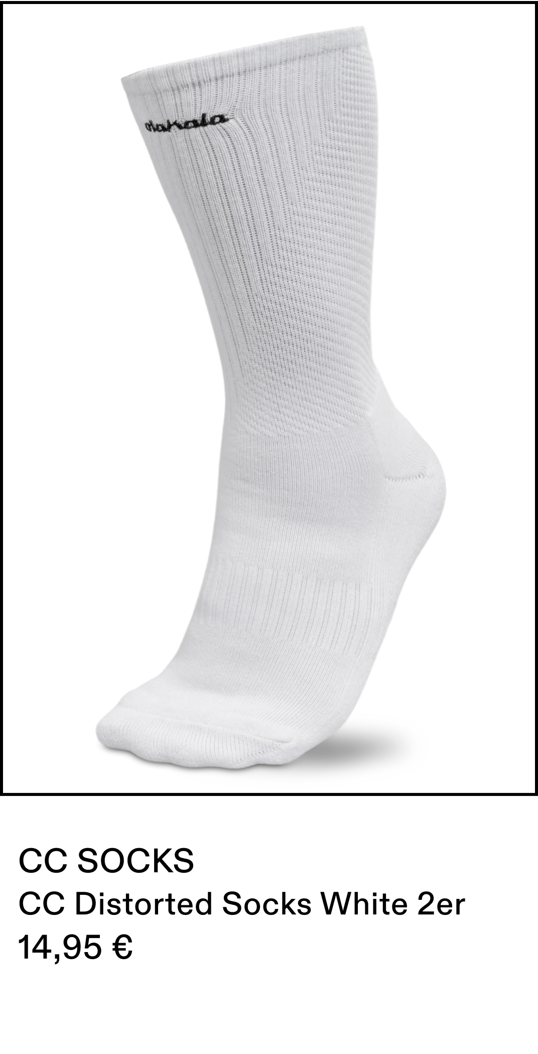 CC Distorted Socks White 2er-Pack