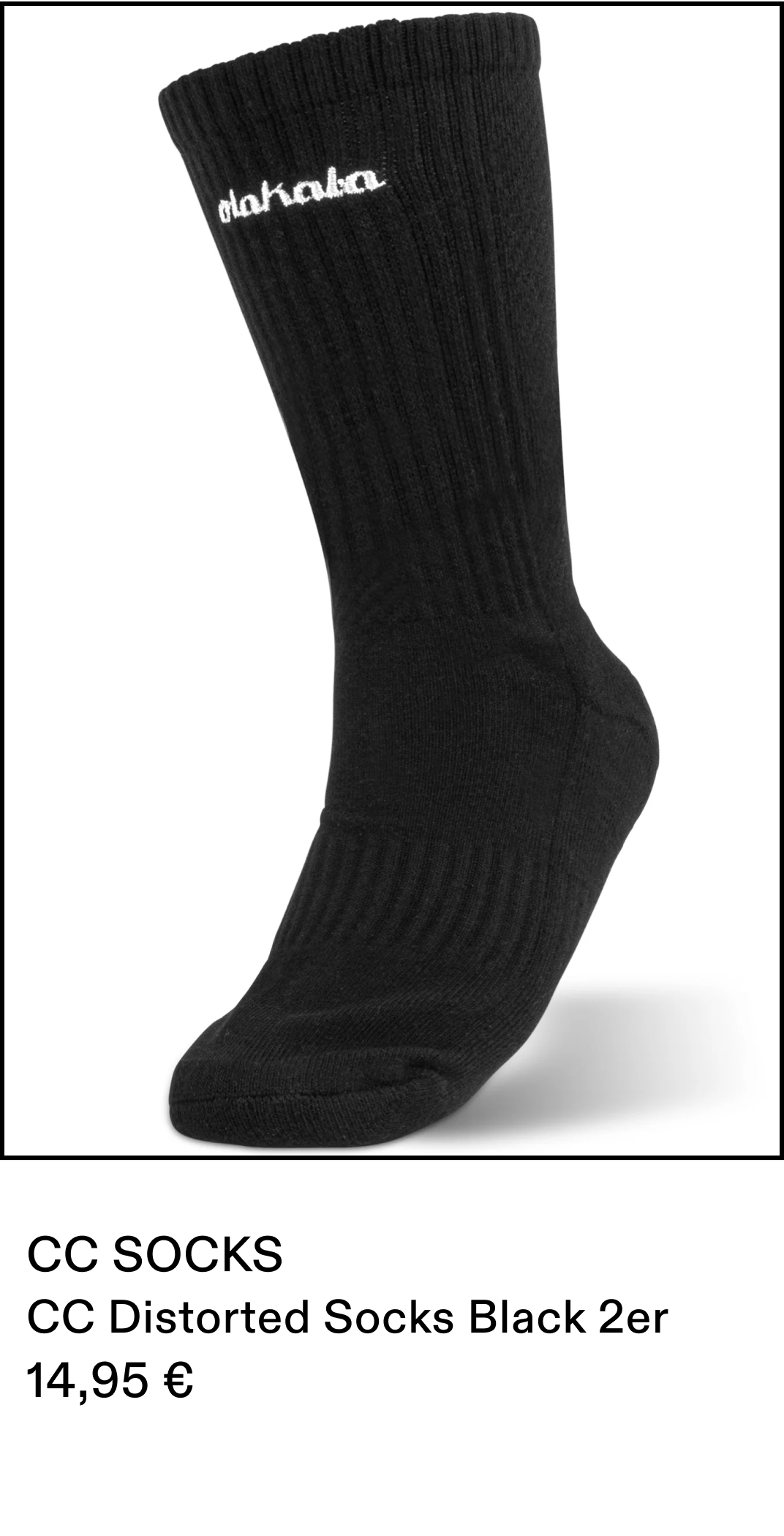 CC Distorted Socks Black 2er-Pack