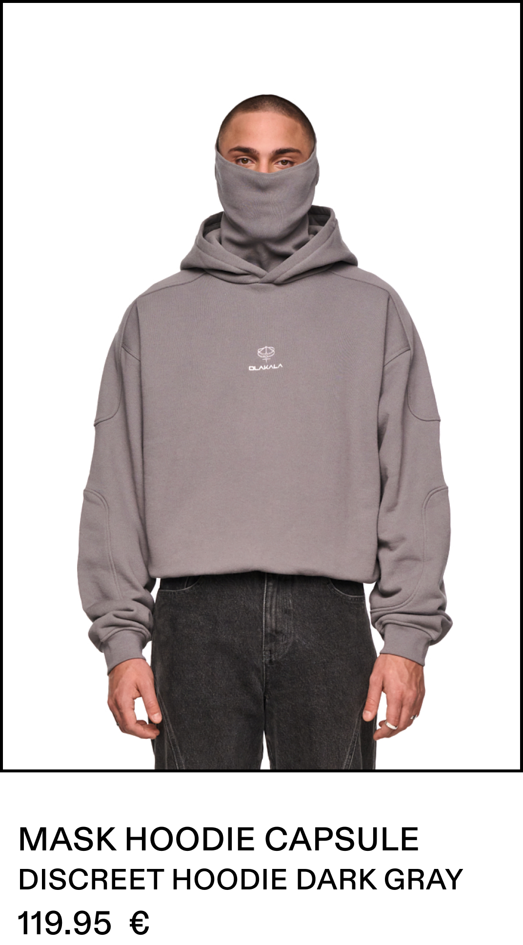 Mask Hoddie Dark Gray