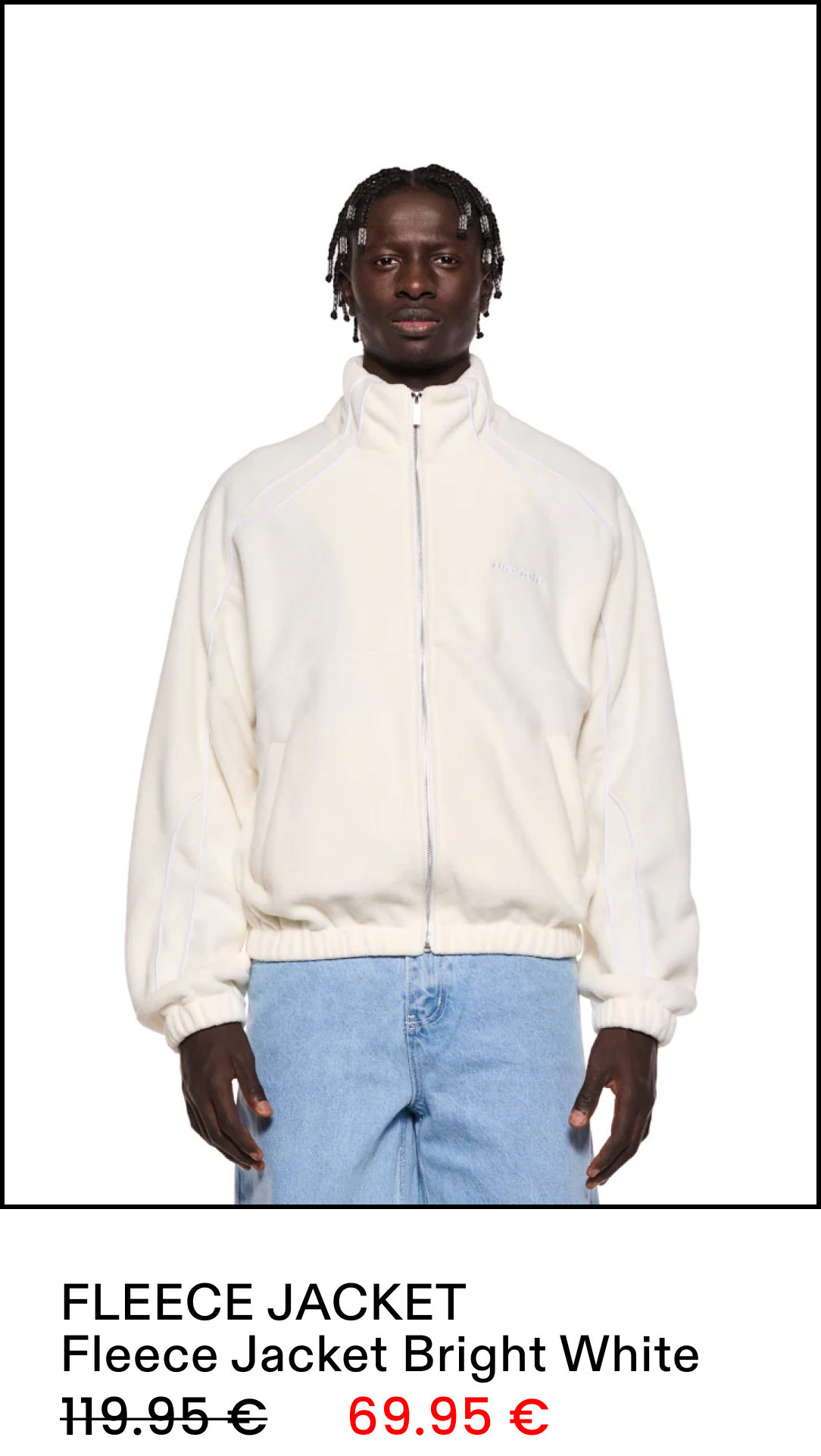 Fleece Jacket Bright White