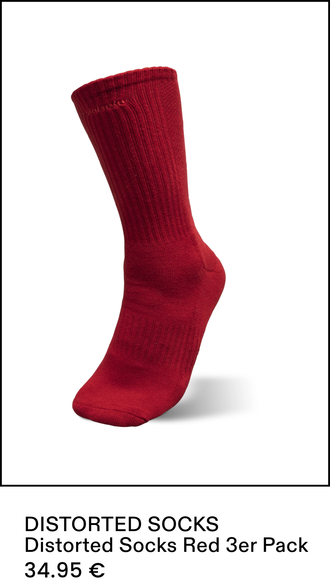 Distorted Socks Red 3er Pack