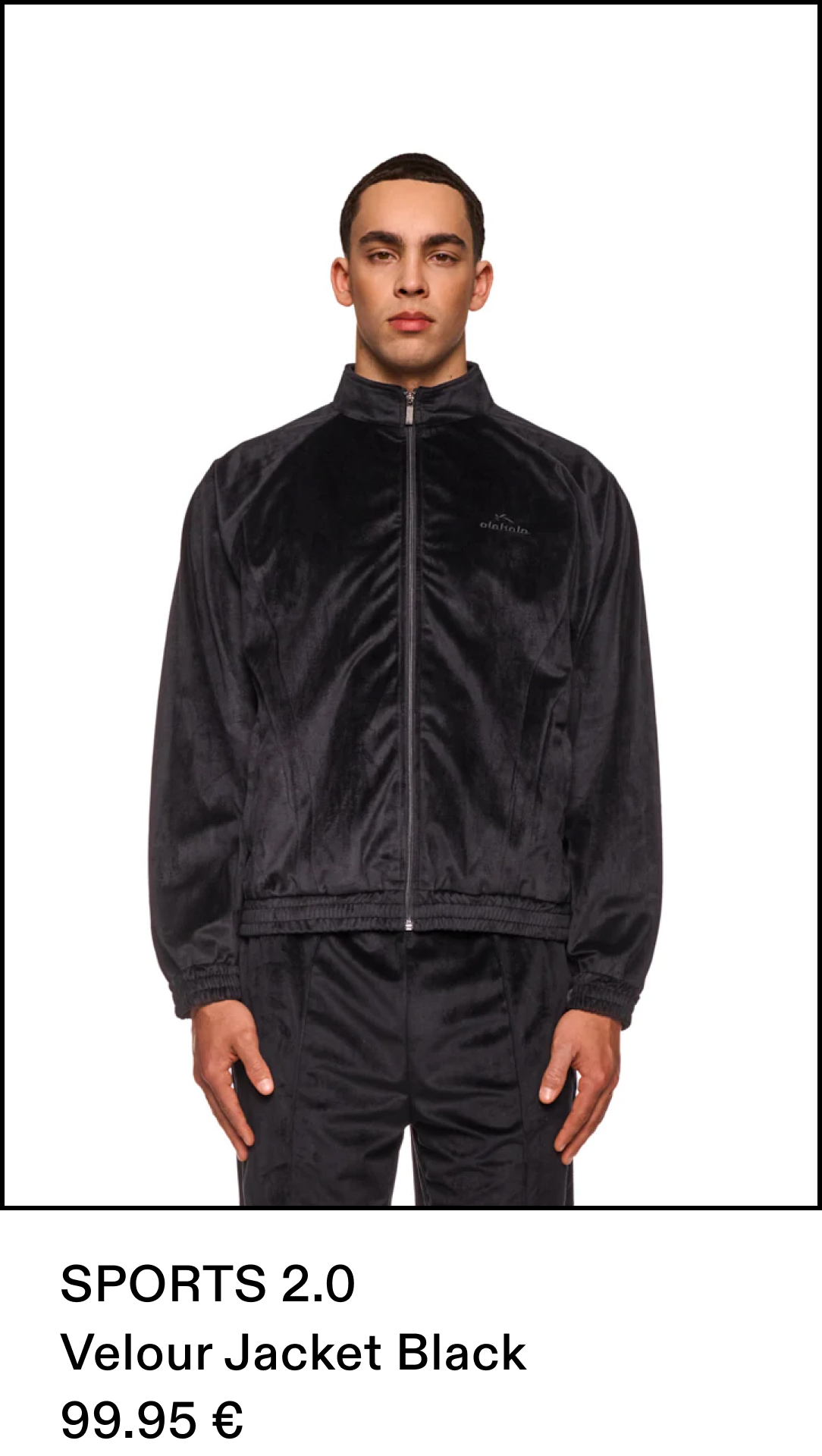 Sports Velour Jacket Black