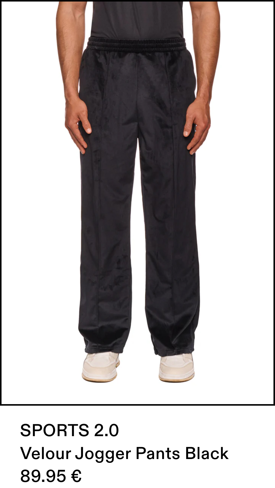 Velour Jogger Pants Black